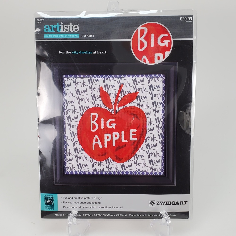 Artiste Big Apple New York Counted‎ Cross Stitch Kit 1576545 Zweigart 14 Ct Aida